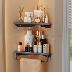 Kitchen Metal Corner Storage Rack Shelf with Adhesive Triangle Wall Mounted Toilet Bathroom Shower Caddy Organizer