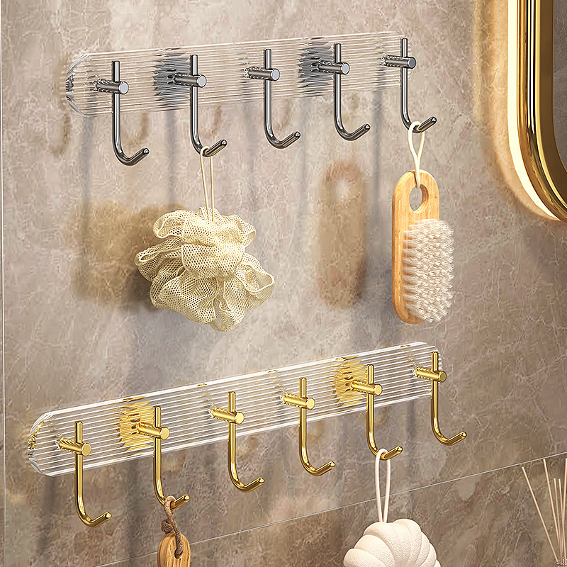 Punch-Free Sticky storage Hook Entry Door Porch Key Bathroom Door Behind The Coat Hook 6 Coat Hook for Hanging