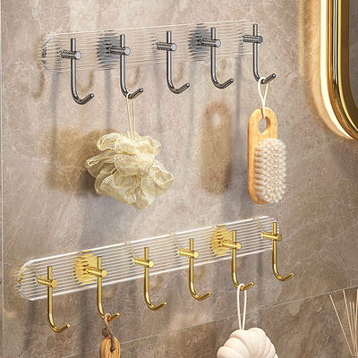 Punch-Free Sticky storage Hook Entry Door Porch Key Bathroom Door Behind The Coat Hook 6 Coat Hook for Hanging