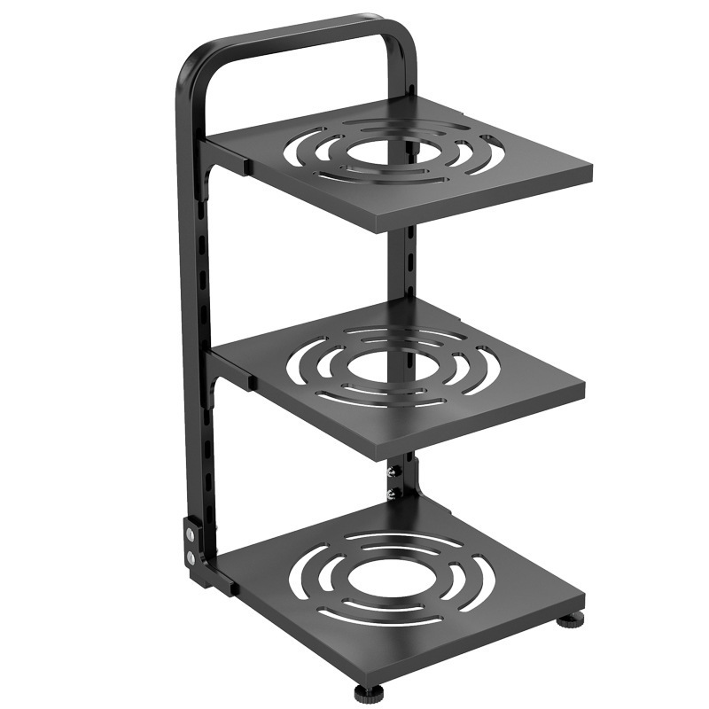 Kitchen Adjustable Storage Rack Steel Sink Pot Rack Punch Free For Kitchen Sink Bathroom Countertop Storage Organizer Rack