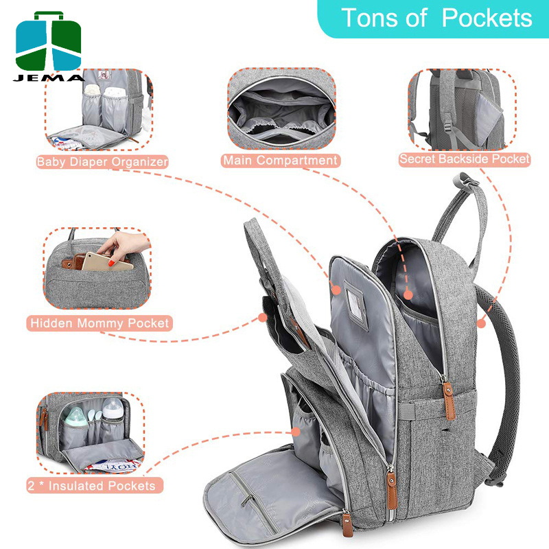 Large Capacity Waterproof Diaper Bag Backpack Baby Nappy Changing Bags for Boys