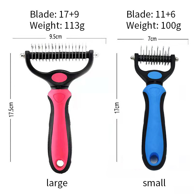 New Upgraded Pet Cat Bath Brush Comb Shedding Massaging Grooming Cat Dog Pet Stainless Steel Comb