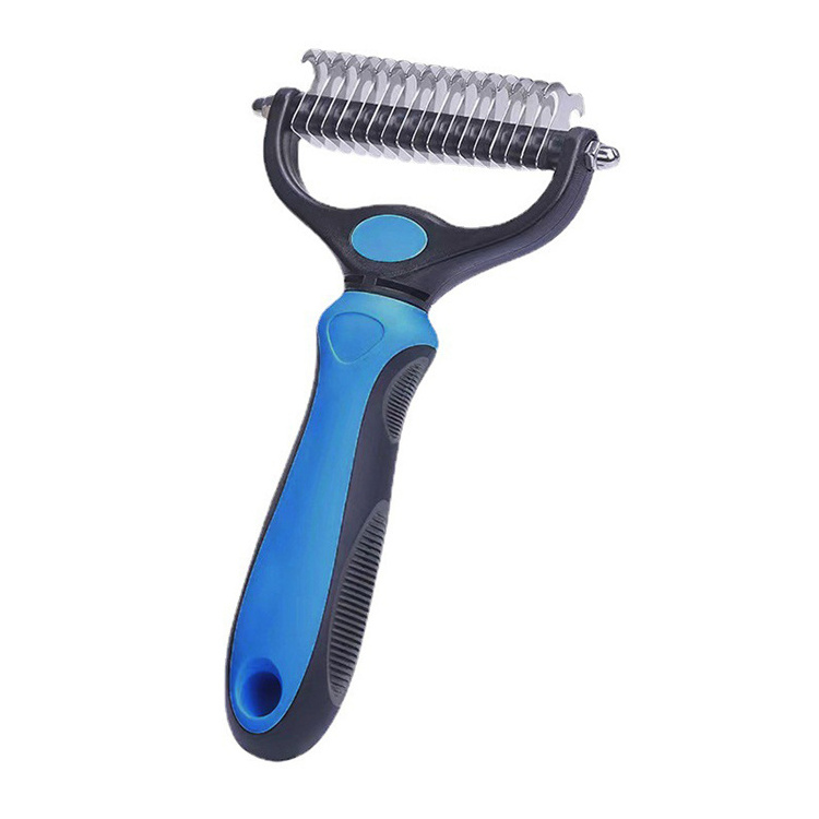 New Upgraded Pet Cat Bath Brush Comb Shedding Massaging Grooming Cat Dog Pet Stainless Steel Comb