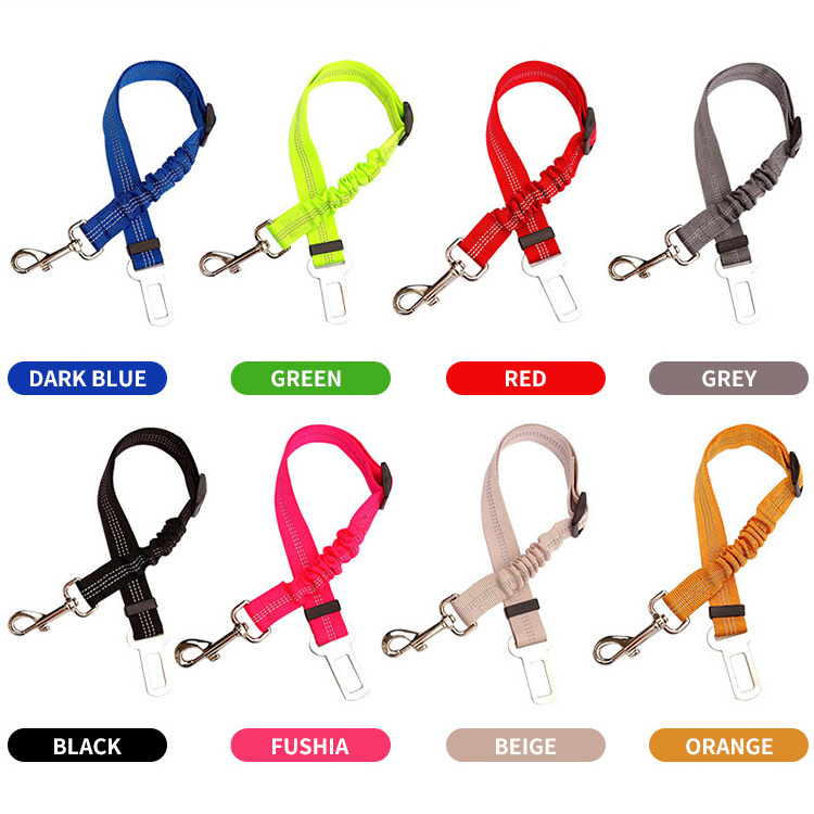 Premium Pet Accessories Adjustable Reflective Zinc Alloy Pet Car Seat Belts Dog Safety Belt