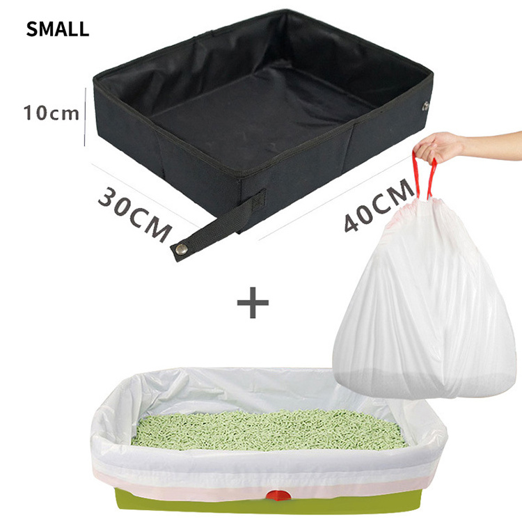 New Portable Travel Cat Litter Box Accessories Waterproof Leak-Proof Foldable Cat Litter Box