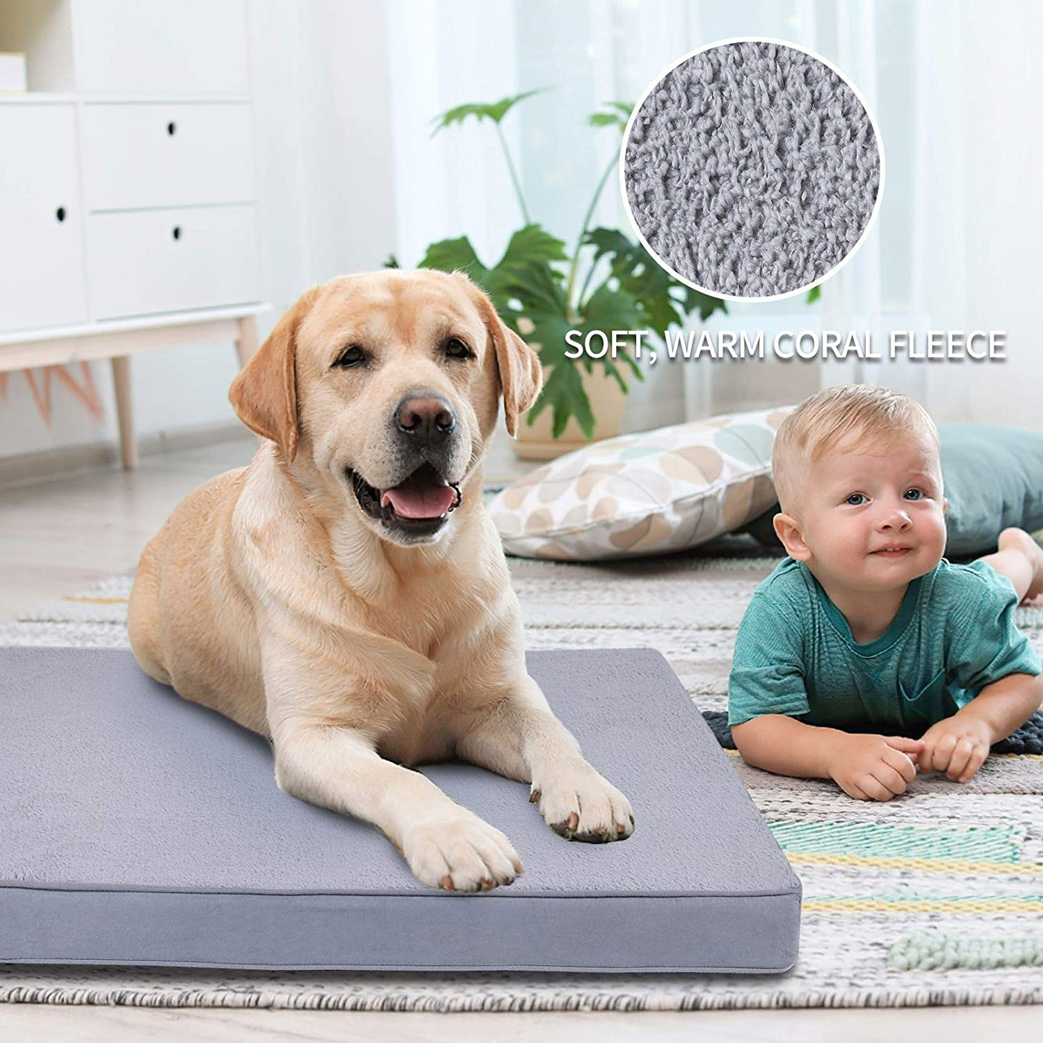 Wholesale Washable Luxury Large Cat Pet Dog Bed  Eco Friendly Mat Cushion Anxiety Large Calming Memory Foam Dog Bed