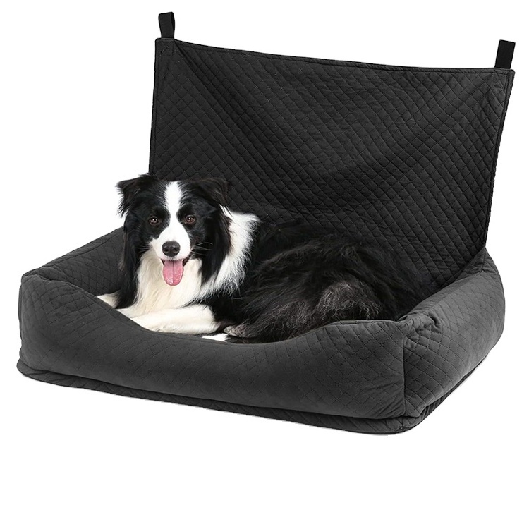 Manufacturer Custom Durable and Waterproof Luxury Pet Dog Back Car Seat Bolster Bed for Protecting Seat