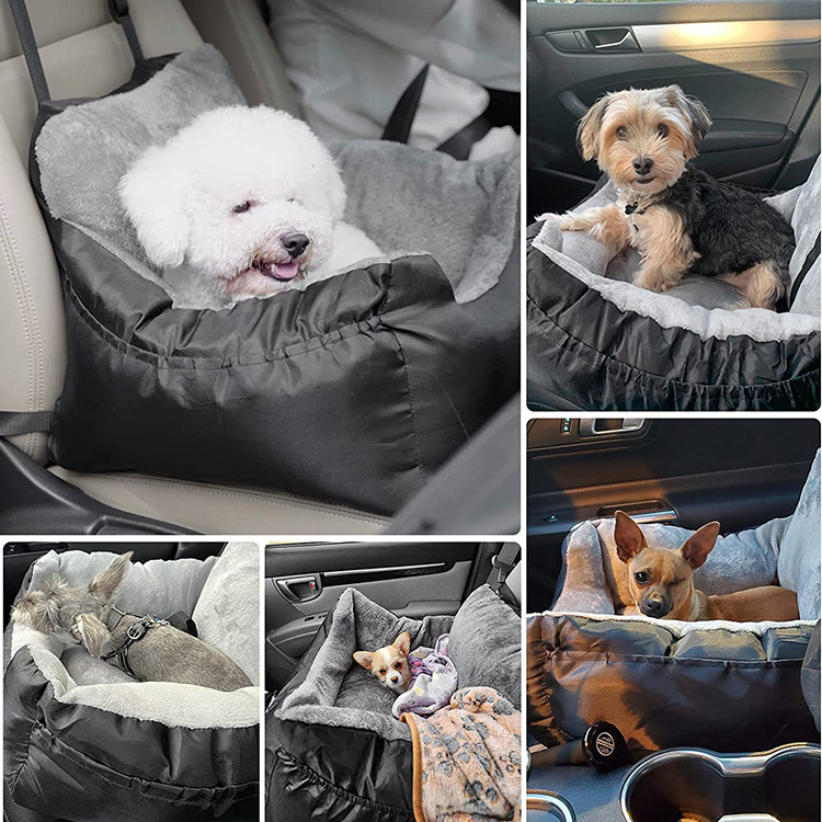 Popular Dog Car Seat Bed Fully Detachable and Washable Pet Car Booster Seat for Small Medium Pets