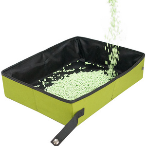 New Portable Travel Cat Litter Box Accessories Waterproof Leak-Proof Foldable Cat Litter Box