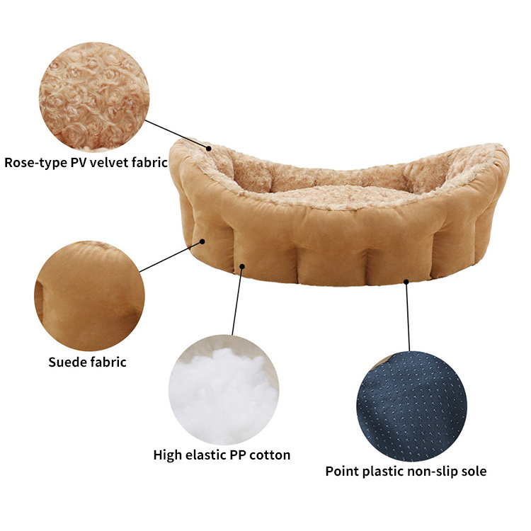 High-End Cat Dog Bed Cave Super Cozy Keep Warm Dreamy Sleep Wash Custom Cute Luxury Soft Small Pet Bed for Dog