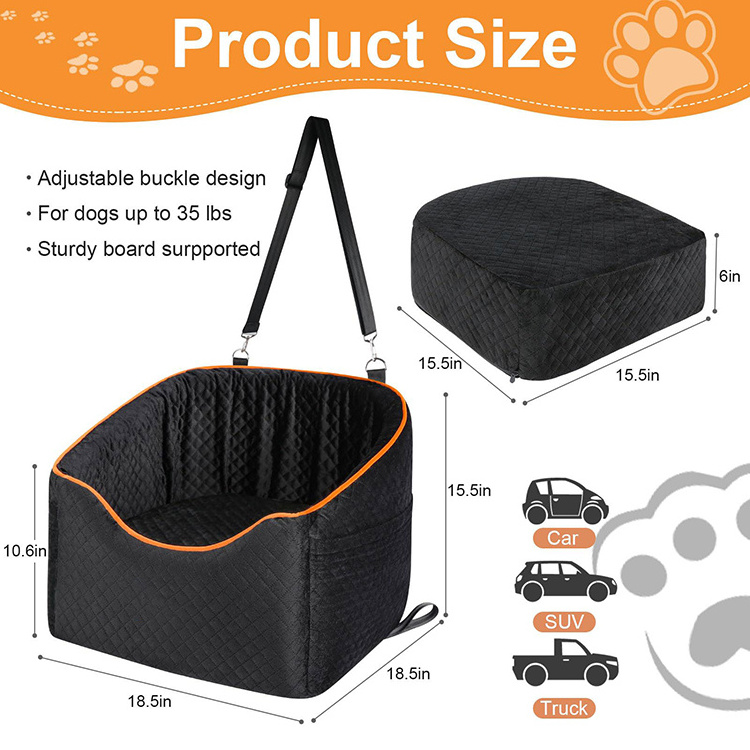 2024 New Version Pet Dog Car Seat Carrier Bed Soft Travel Safe Multipurpose Durable Pet Car Seat