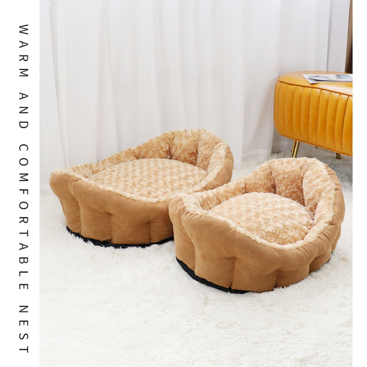 High-End Cat Dog Bed Cave Super Cozy Keep Warm Dreamy Sleep Wash Custom Cute Luxury Soft Small Pet Bed for Dog