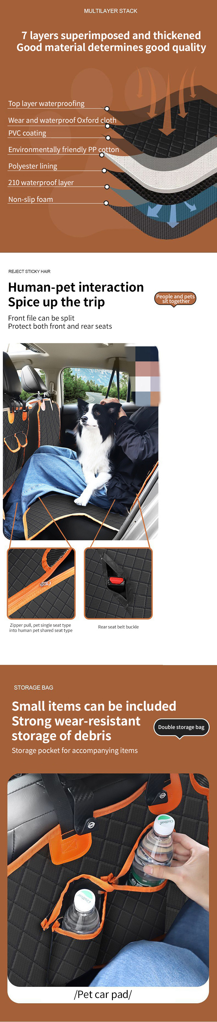 New Arrival Pet Car Cover Dogs Rear Seats Protector Large Comfortable Hammock Trucks Suvs Dog Car Seat Cover