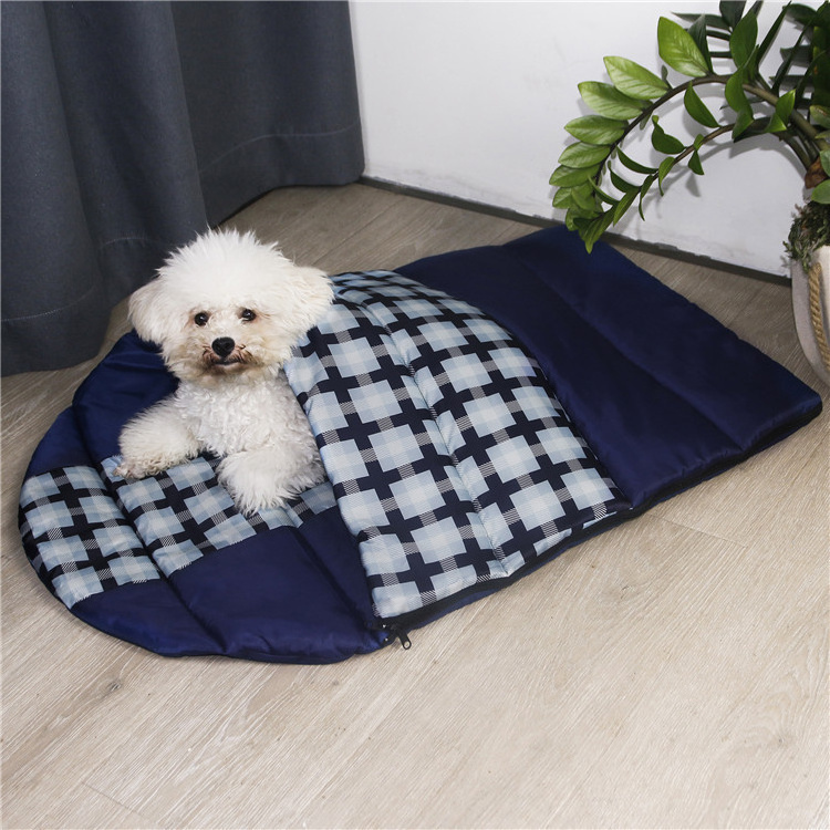 Multifunctional 2 in 1 Pet Dog Sleeping Bag Cave Mat Warm Durable Foldable Outdoor Washable Bed Dog Travel Bag