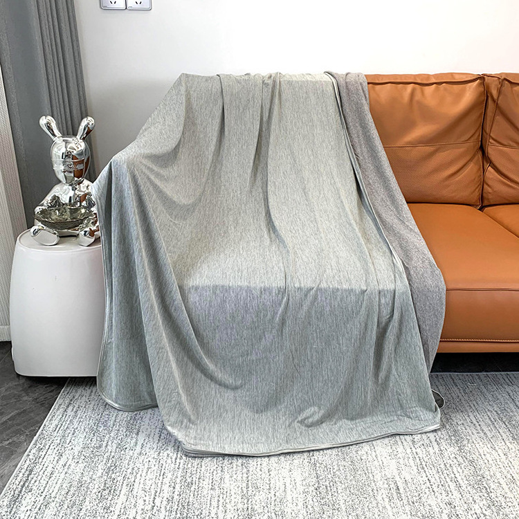 Custom Nylon Lightweight Breathable Thin Cotton Throw Summer Ice Cooling Blankets For Hot Sleepers