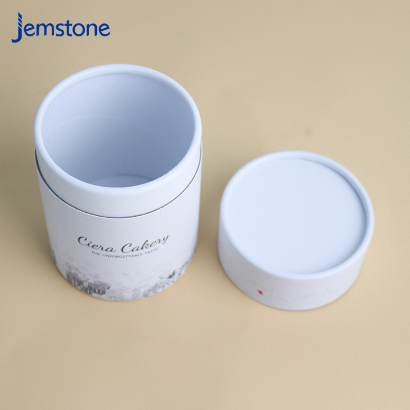 Custom Size Biodegradable Printed Round Cylinder tea bag Cookie Cake Candy Paper Tube Packaging