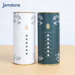 Custom Tea Packaging paper tube Biodegradable Cardboard Tube Loose Leaf Tea Can Cylinder For Coffee Paper Packaging