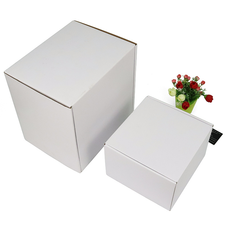 Factory Price White Tab Lock Corrugated Paper Custom Mailing Cardboard Box