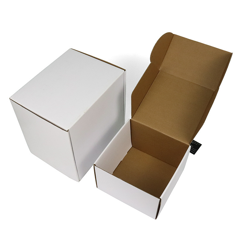 Factory Price White Tab Lock Corrugated Paper Custom Mailing Cardboard Box