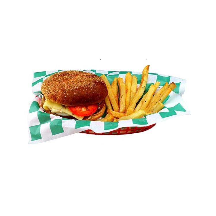 Custom Grease Proof Food Wax Burger Wrapping Paper Sandwich Deli Wrap Paper Packing