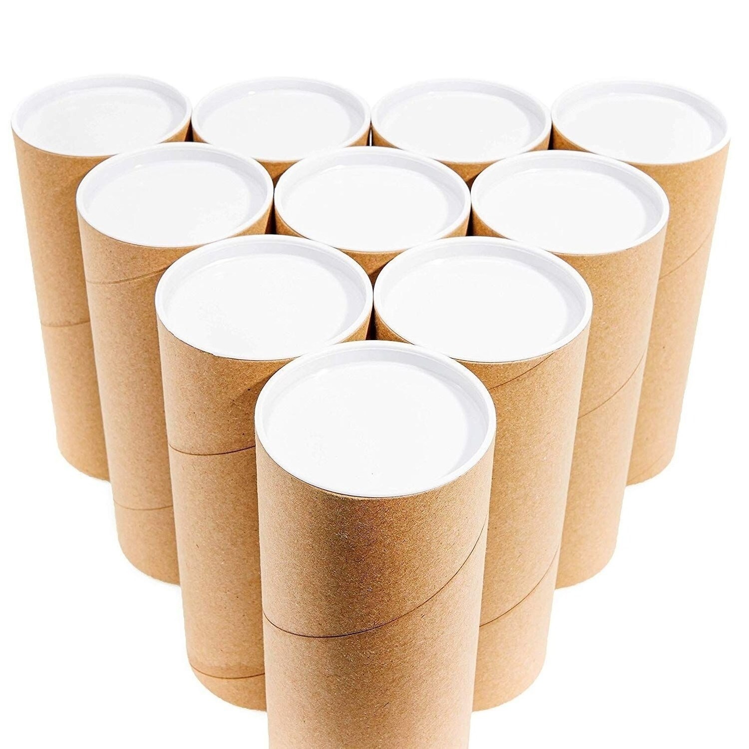 Customized Size Logo Plain Cylinder Kraft Paper Cardboard Paper Tubes Food Grade Cans Packaging