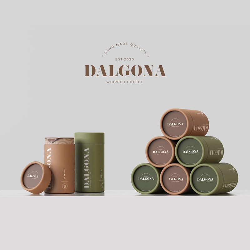 Customized Luxury Food Grade Cylinder Cardboard Tea Packaging Cans Round Paper Tube Canister For Food Packaging