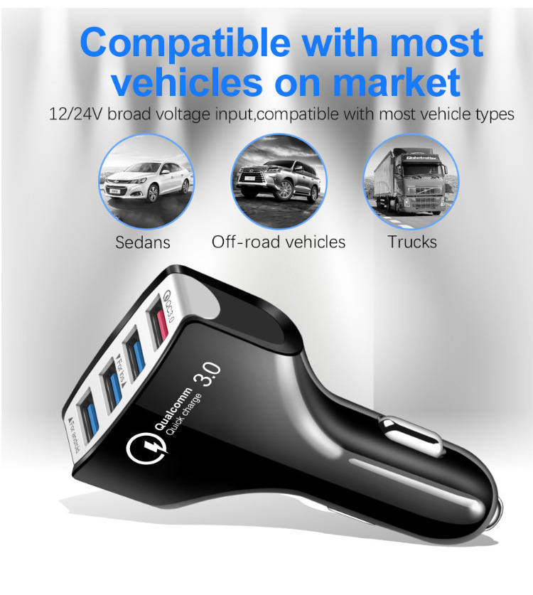 4in1 mobile car charger electric  portable cell phone car charger pd 20w car charger