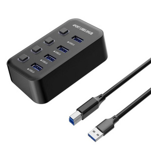 High speed 4in1 4 usb3.0  7in1 7 true real usb 3.0  ports hub independent switch for keyboard mouse printer scanner hard drive