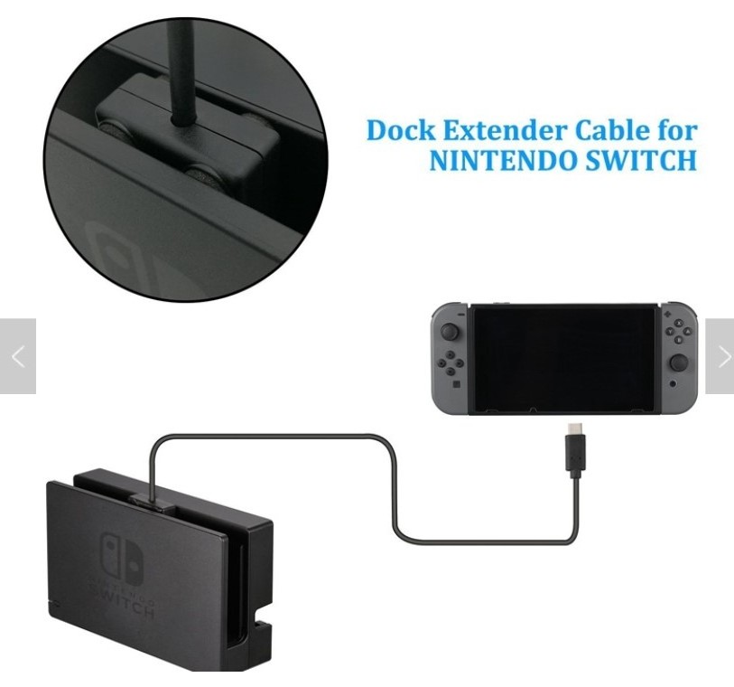 NEW Switch TV Dock Docking  Extension Charging Cable For Nintendo Switch