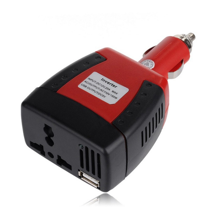 Portable 150w Car inverter dc 12V to ac 220v 110v outlet socket car power charger converter inverter adapter with USB 5V 2A