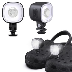 2023 New Headlights for Croc Waterproof Rechargeable Led Croc Lights Adjustable Light Direction Clog Shoe Lights Decorations