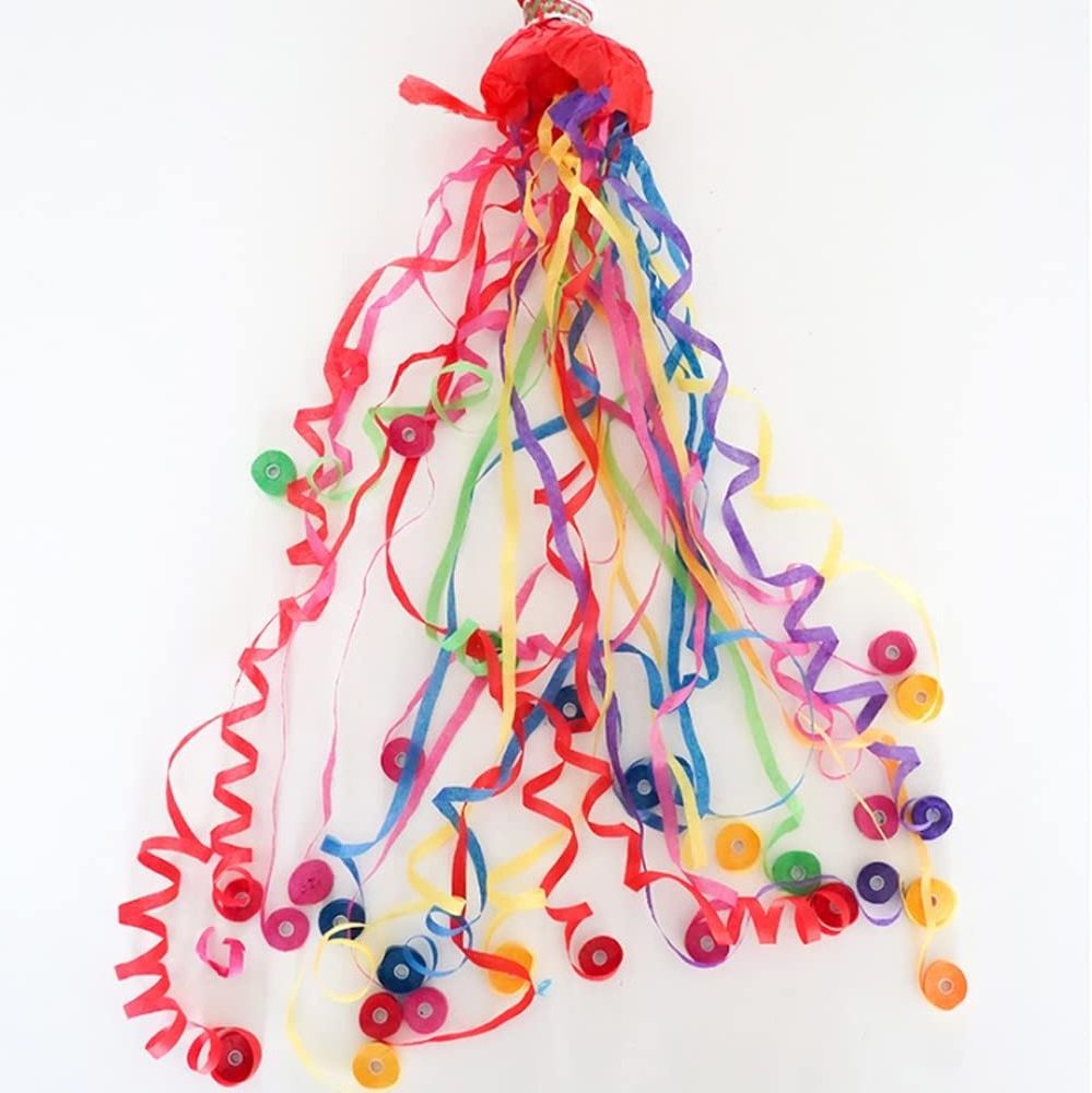 No Mess Streamers Paper Crackers Hand Throw Streamers Party Paper for Birthday Wedding Colorful Hand Throw Confetti Poppers