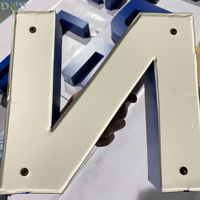 3d stainless steel  brushed mirror logo silver sign metal letters and numbers