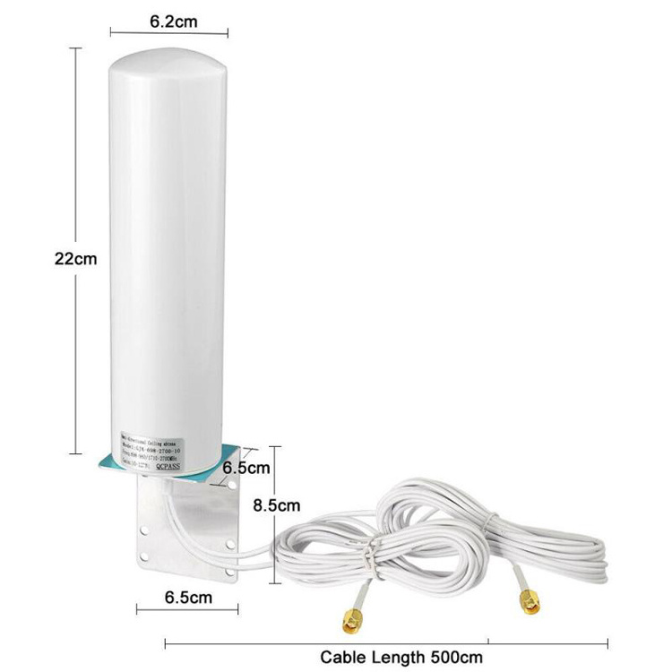 4G LTE Outdoor Antenna 3G 4G Outdoor Antenna with 5m CRC9 / TS9 / S MA Dual Slider Connector for 3G 4G Router Modem