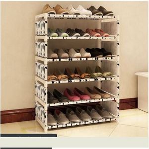 YQ JENMW Six 6 Tiers Cheap Slide Out Corner Plastic Portable Shoe Rack Shoe Organizer