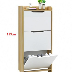 YQ JENMW Tipping bucket shoe cabinet, ultra-thin household door, extremely narrow and large-capacity shoe storage