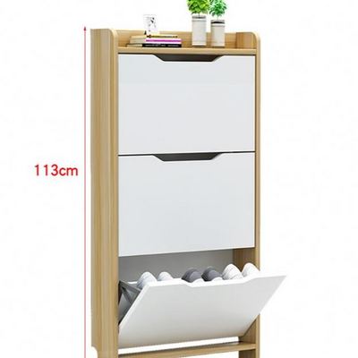 YQ JENMW Tipping bucket shoe cabinet, ultra-thin household door, extremely narrow and large-capacity shoe storage