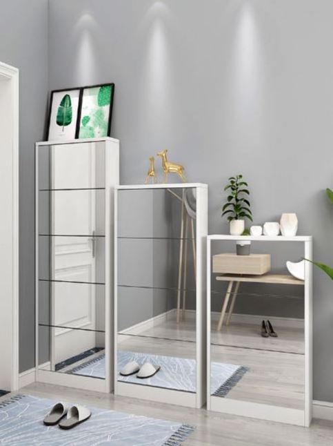 YQ JENMW Shoe cabinets with mirrors are the most affordable