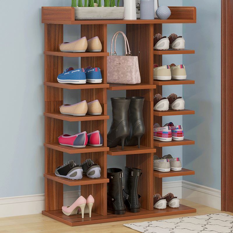 YQ JENMW Shoe Rack Space Economy Multi-Layer Simple Door Small Shoes Shelf Home Balcony Living Room Storage Storage Shoe Cabinet