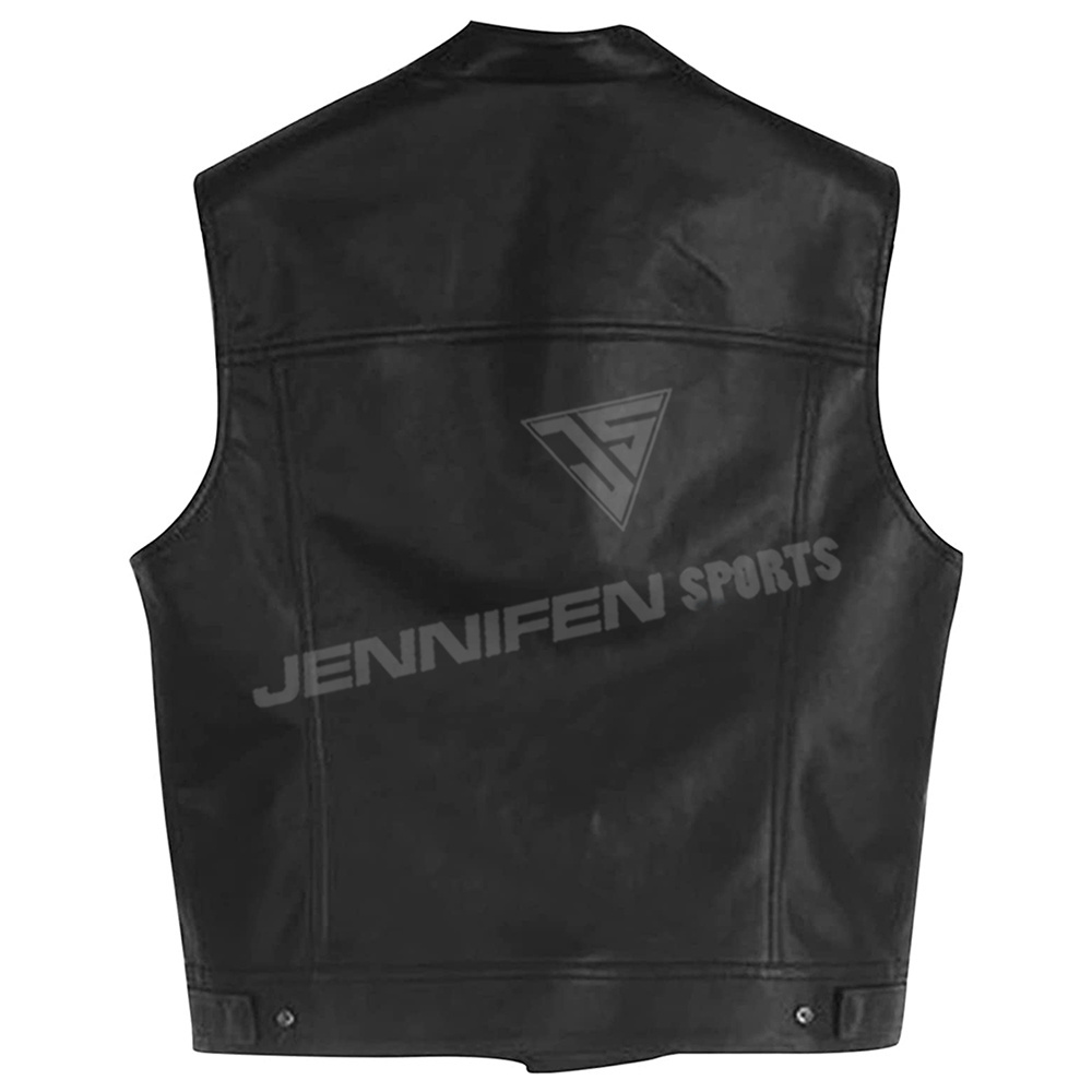 High Quality Stylish Motorcycle Leather Vest Custom Style Motorcycle Leather Vest