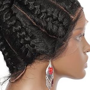 Synthetic Wigs Heat Resistant Wholesale Synthetic Wigs Braided Lace Frontal Wig 8braids For Beauty Braiding Hair In Bulk