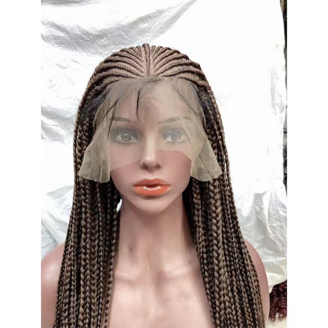 Original Factory Newest Wig Human Long Dreadlock Twist Box Braided Lace Wigs For Women Lace Front