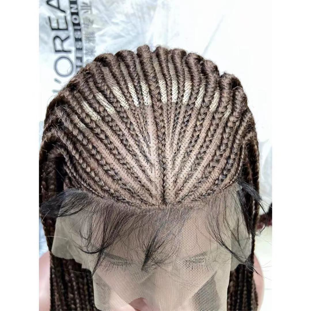 Original Factory Newest Wig Human Long Dreadlock Twist Box Braided Lace Wigs For Women Lace Front