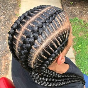 full lace human hair wig Best Price Ghana 4 Braid Lace With Baby Hair Braided Wig