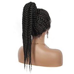 Synthetic Wigs Heat Resistant Wholesale Synthetic Wigs Braided Lace Frontal Wig 8braids For Beauty Braiding Hair In Bulk