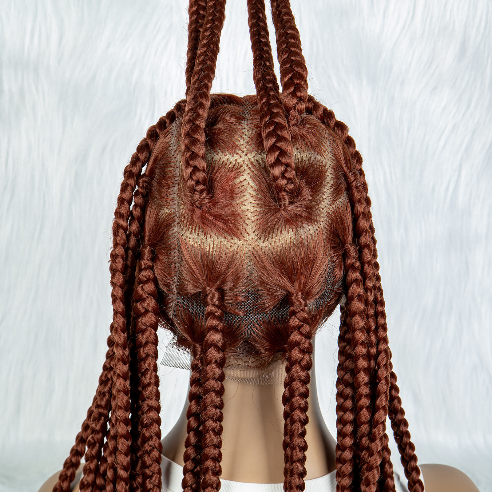 Jennifer  Cornrow  Full Lace Braided Wigs For Black Women Synthetic Lace Front Wig Square Knotless Box Braids Wig 350 Color