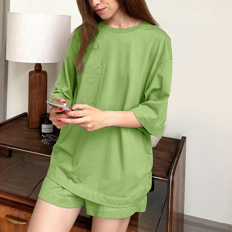 Custom 2 Pieces Pajamas Women Solid Soft Sexy Nightwear Suit Velvet Lingerie, Set Pleated Strap Sleepwear Sets/