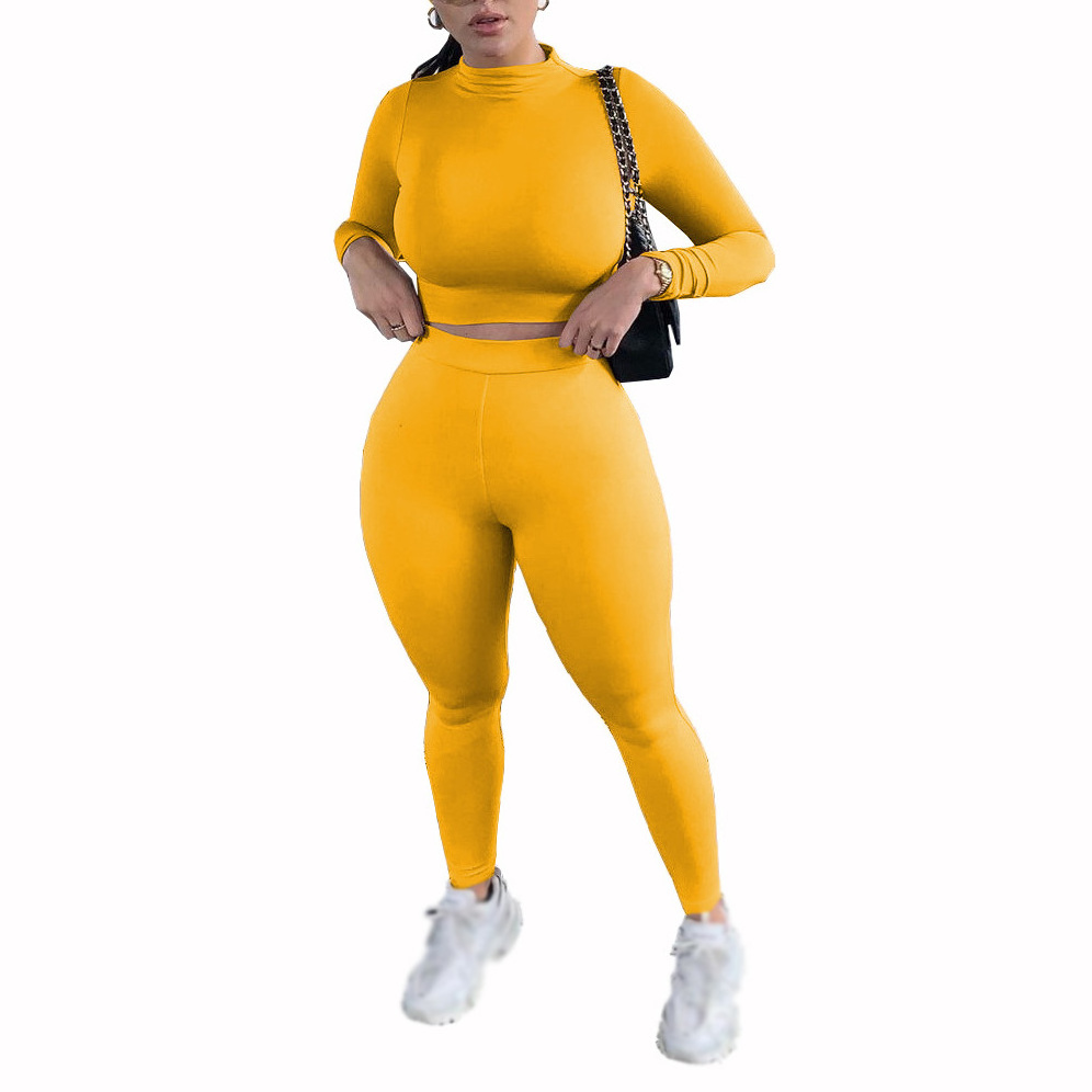 Custom Solid Tracksuit Casual Top With Leggings Womens Pants Set,  TwoPiece Set for a Stylish and Comfortable Look/