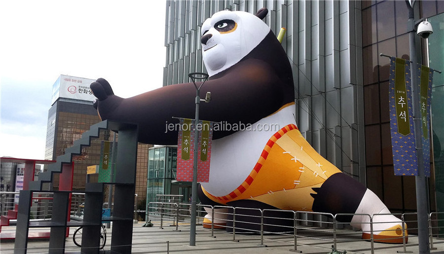 Giant Decoration Inflatable Kungfu Panda Mascot for Outdoor Event Advertisement