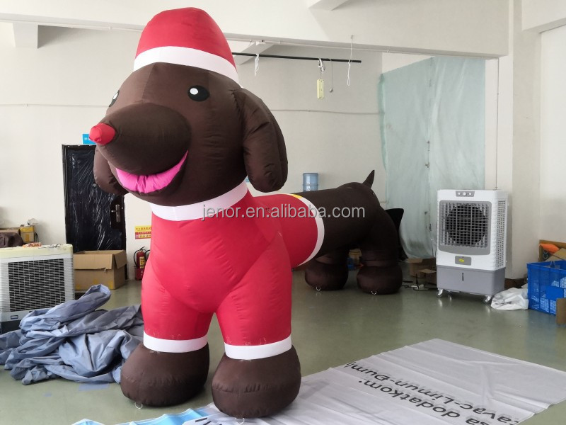 Christmas decoration giant inflatable Weiner dog with long body inflatable dachshund model for Xmas event